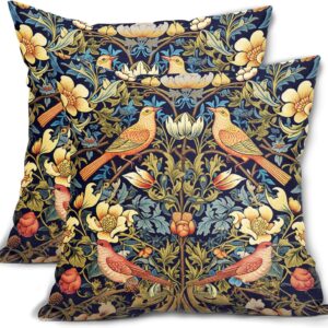 Green Chinoiserie Pillow Cover 18x18 Inch Set of 2